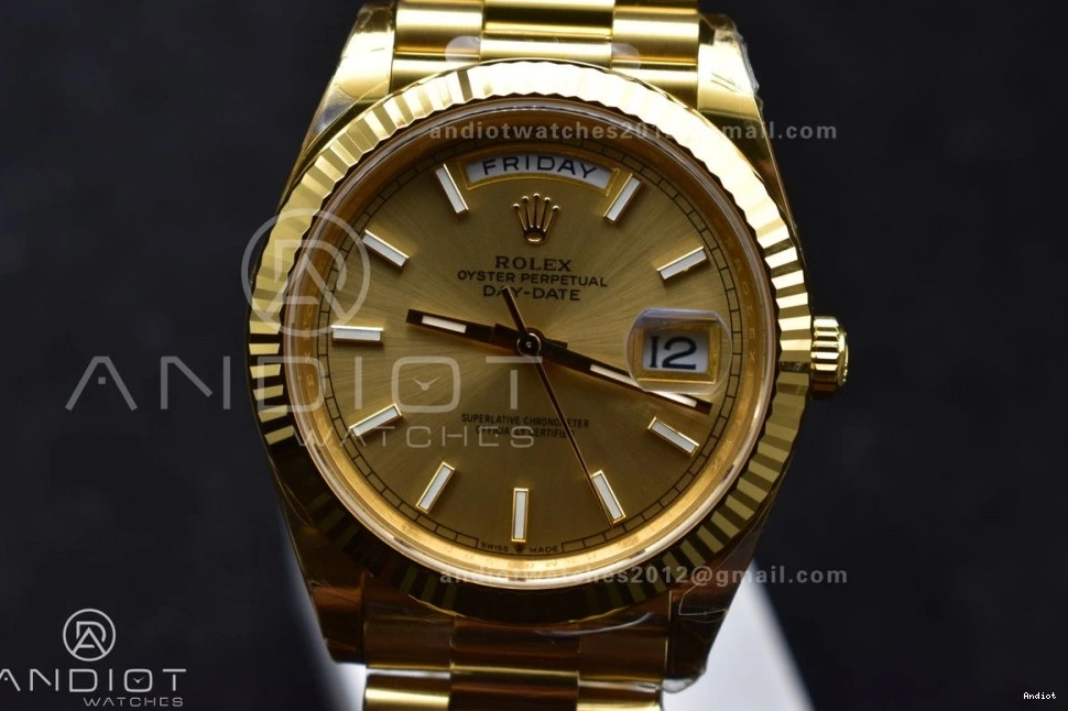 YG THBF 1:1 40 President Day Edition Gold (Gain VR3255 Date on Best 228238 Weight) Dial Bracelet 0801